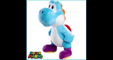 Yoshi Lichtblauw - Super Mario Pluche Knuffel 24 cm - Nintendo Mario Bros Plush Toy - Speelgoed Knuffels voor Kinderen Jongens Meisjes