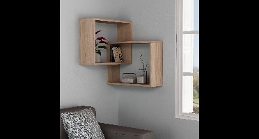 Asir - Wandplank - Sonoma Eik - 90 x 60 x 60 cm