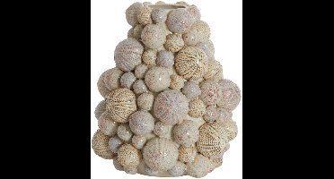 Light & Living SEA URCHIN vaas keramiek crème-zand – Ø29,5x32 cm