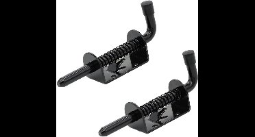 5 inch veerbelaste dagschoot, zwaar uitgevoerd veerbelast deurslot met pen, 1/2 inch penschuur (2, zwart)