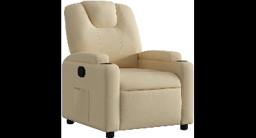 vidaXL - Relaxfauteuil - Crème - Stof