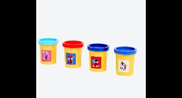 Spidey Klei 4x55g Met Stempels – Boetseerklei voor Kinderen – Marvel Spidey and His Amazing Friends – Creatief Speelgoed – Niet Giftig & Kindvriendelijk – Klei Set met 4 Kleuren – Cadeau voor Jongens & Meisjes – Vanaf 3 Jaar – Spiderman Klei Set