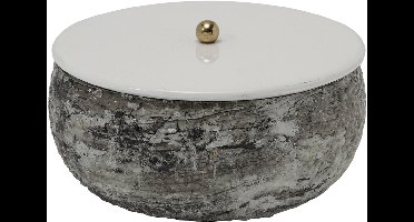 Present Time - Opbergbox Mosaic Marble - Wit