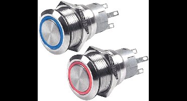 Oem Marine Off-mom Drukknop Schakelaar 250x97x115 Mm 15a 9-32v Zilver