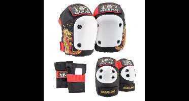 187 Kinder Sportprotektoren Jr. Six Pack Set Caballero 1882 Black/ Red/ Gold