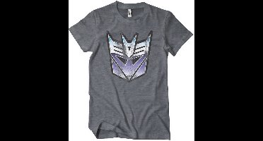 Transformers Distressed Decepticon Shield T-Shirt Dark/Heather-S