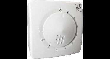 Soler & Palau Toerenregelaar voor Ventilatoren 2.5A - 230V - Inbouw/Opbouw - Enkel Fase - Draaiknop - Snelheidsregelaar - IP44 - REB-2.5N - Wit