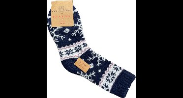 green-goose® Alpaca Damessokken - 1 Paar - Maat 35-38 - Blauw - 95% Alpaca Wol - Heerlijk Zacht - Uitstekende Kwaliteit - Lekker Warm en Rekbaar