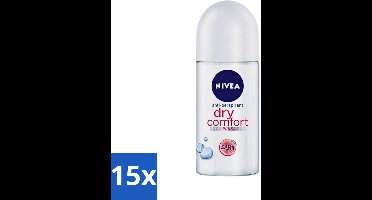 15 x Nivea - Deodorant - Roller - Dry Comfort - 48 Uur Lang Werkend - 50 ml - NIVEA Deodorant Roller - Anti-Transpirant - 48 Uur Bescherming - Zweetbestendig - Geurloos