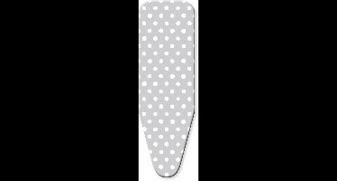 D&L Strijkplankhoes 5 Laags - Maat C - Voor een breedte van 30 tot 52cm en lengte van 126 tot 140cm - Grijs Wit Bol