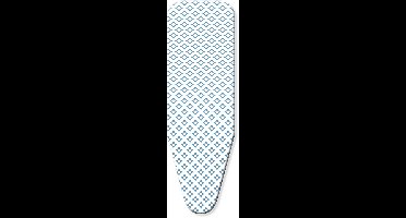 D&L Strijkplankhoes 5 Laags - Maat C - Voor een breedte van 30 tot 52cm en lengte van 126 tot 140cm - Wit Blauw Ruit