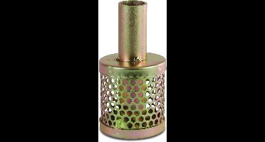 Zuigkorf Staal Gegalvaniseerd – 38 mm Slangtule – 4 mm Maaswijdte – Aanzuigkorf voor Pompen met RVS slangklem