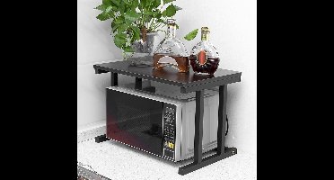 magnetron ovenrek - metaal - 57 x 38 x 35 cm - zwart