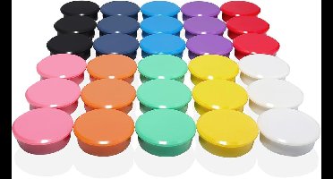 Magnetische - Mini Magneten voor Whiteboard - set van 30 Stuks - Blauw - rood - geel
