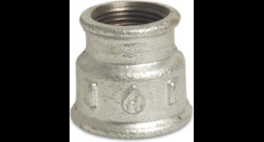 Verloopsok Gietijzer Mega Verzinkt 3/4" X 1/2" Binnendraad Nr. 240