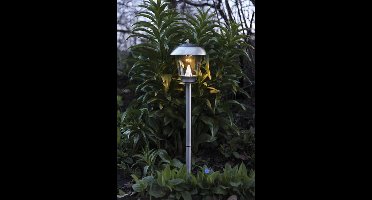 RTM Lighting Solar Priklamp -RVS -Warm Wit -66CM -Zonne-Energie