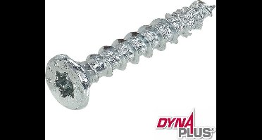 Dynaplus - Unischroeven - Torx 20 platkop - 4 x 16mm - Verzinkt - Voldraad (200 stuks)