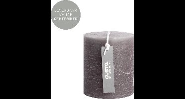 Kaars rustiek ø6.8x8cm donkergrijs - Gusta®