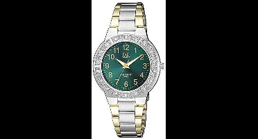 Q&Q horloge met groen wijzerplaat Q901J415Y