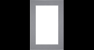 Passe-Partout Fotomaat 50x70 cm - Lijstmaat 62x93 cm - Grijs - Museumkarton - Fotolijst niet inbegrepen
