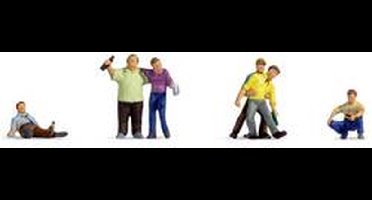 NOCH 45559 TT Dronkenlappen figuren Geverfd, Staand, Zittend, Liggende