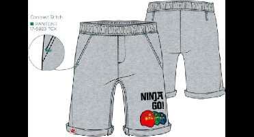 Lego Ninjago jongens short - korte broek - bermuda - grijs - Maat 116 / 6 jaar