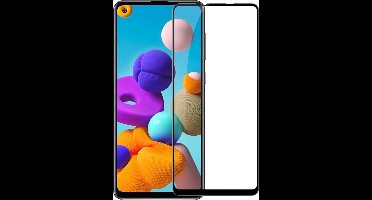 Shop4 - Samsung Galaxy A21s Glazen Screenprotector - Edge-To-Edge Gehard Glas Transparant