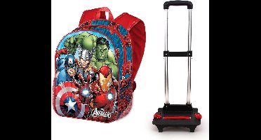 The AVENGERS Rugzak met afneembare trolley Top Kwaliteit Hulk Iron Man