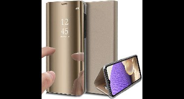 Hoesje geschikt voor Samsung Galaxy A32 5G - Book Case Spiegel Goud