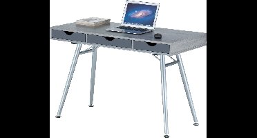 Piranha COLEY Retro Bureau – Zilvergrijs – Compact Computerbureau met Lades