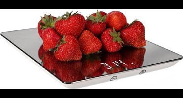 Perel Keukenweegschaal, digitaal, max. 5 kg, tarrafunctie, automatische uitschakeling, lcd-scherm met achtergrondverlichting, spiegel