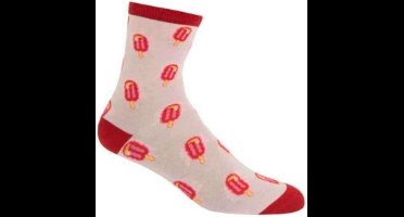 Fisura Sokken Ice-cream Dames Katoen Roze/beige Maat 35-41