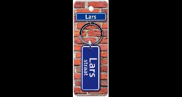 Paper Dreams Sleutelhanger Straatnaam Lars 9 Cm Staal Blauw