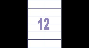 Kangaro etiket - inkjet/laser/kopieer - 105x48mm - 100 vel - 12 stickers per vel - K-10548