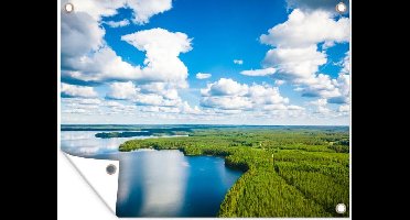 Tuin decoratie Luchtfoto van Finland - 40x30 cm - Tuindoek