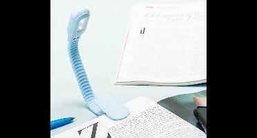 Kikkerland Oplaadbaar Leeslampje Met Clip - Blauw