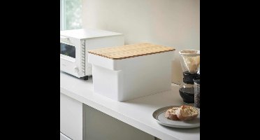 Yamazaki Broodtrommel met Meshouder - Tower - Wit