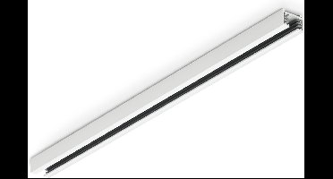 Spanningsrail - DUOLINE - 2 Fase - Opbouw - Aluminium - Mat Wit - 0.5m