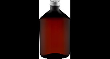 Lege Plastic Fles 500 ml PET Amber bruin - met aluminium dop - set van 10 stuks - Navulbaar - Leeg