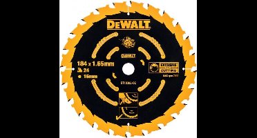 DeWALT Cirkelzaagblad voor Multimaterial | Extreme | Ø 184mm Asgat 16mm 24T - DT10302-QZ