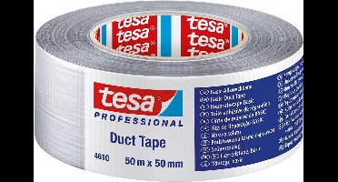 Tesa 04610 Ducttape - Algemeen - Zilver - 50mm x 50m
