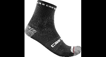 Castelli Fietssokken zomer Unisex Zwart  - ROSSO CORSA PRO 9 SOCK BLACK - S/M