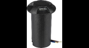 Grondspot 4 kanten - zwarte uitvoering - 12 Volt tuin verlichting - koud wit - IP67