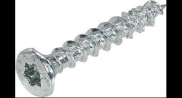 Dynaplus - Unischroeven - Torx 20 platkop - 4 x 20mm - Verzinkt - Voldraad (200 stuks)