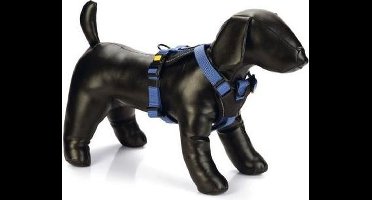 Beeztees Parinca Y-tuig - Hondentuig - Nylon Blauw - 53-65 cm x 25 mm