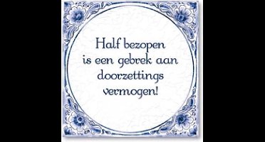 Tegels delfts blauw - Half bezopen