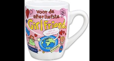 Paper Dreams Mok Cartoon-stijl Girlfriend Keramiek 325 Ml Wit