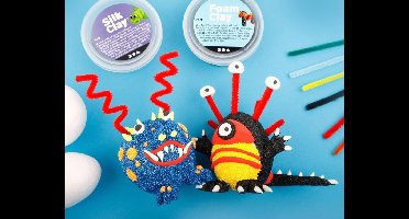 Kinderfeestje Knutselen - 12 Grappige Monsters - Foam Clay - Jongens