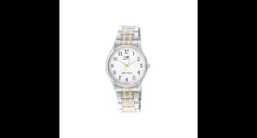 Q&Q Heren horloge Zilverkleurig/goudkleurig Q550-404Y