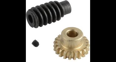 Reely Messing, Staal Wormwielset Soort module: 0.5 Aantal tanden: 20